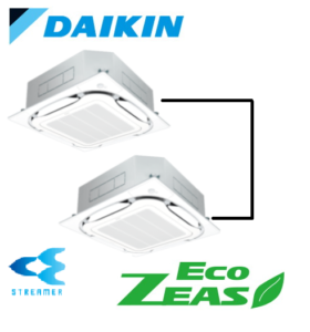 ダイキン 業務用エアコン EcoZEAS 天井カセット4方向 S-ラウンドフロー ストリーマ除菌シリーズ 10馬力 同時ツイン 標準省エネ  冷媒R32